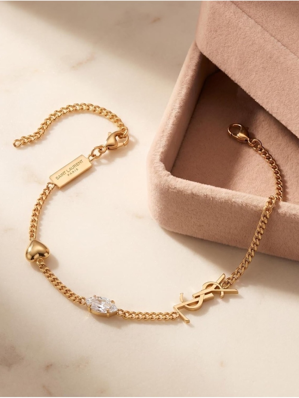 Luxury Inspired Gold Initial Chain Bracelet | Minimalist Paris Style Jewelry